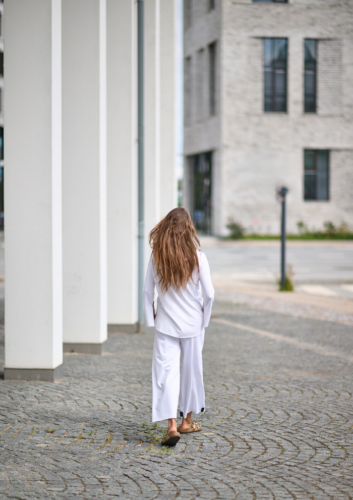 HENRIETTE STEFFENSEN COPENHAGEN HOODIE BLOUSE - 96096 HOODIES WHITE 816