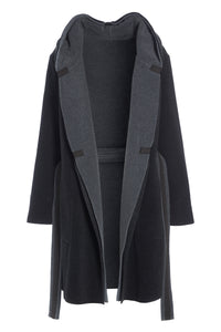 HOODIE COAT REVERSIBLE - 7132 - GREY/SOFT BLACK
