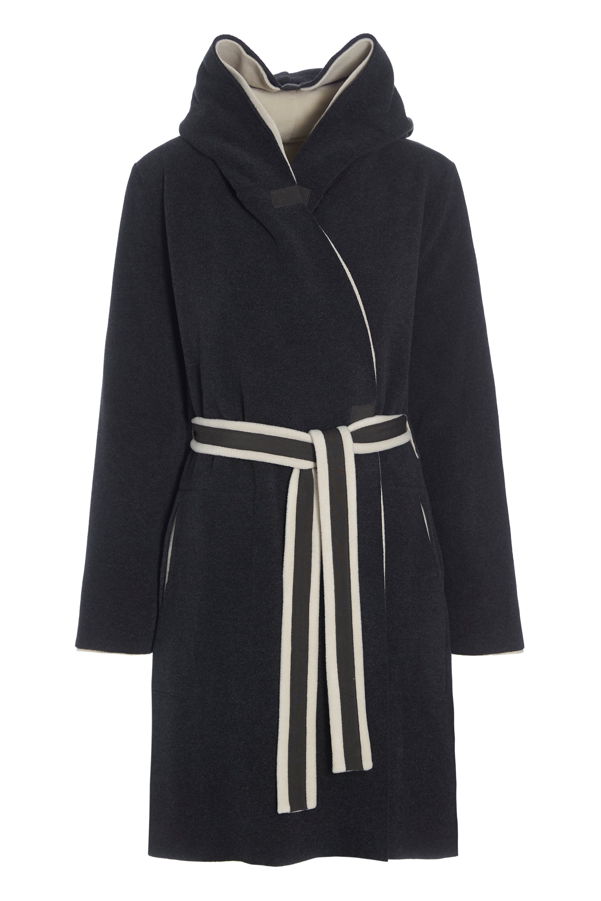 HENRIETTE STEFFENSEN COPENHAGEN HOODIE COAT REVERSIBLE - 7132 COATS KIT/SOFT BLACK 642