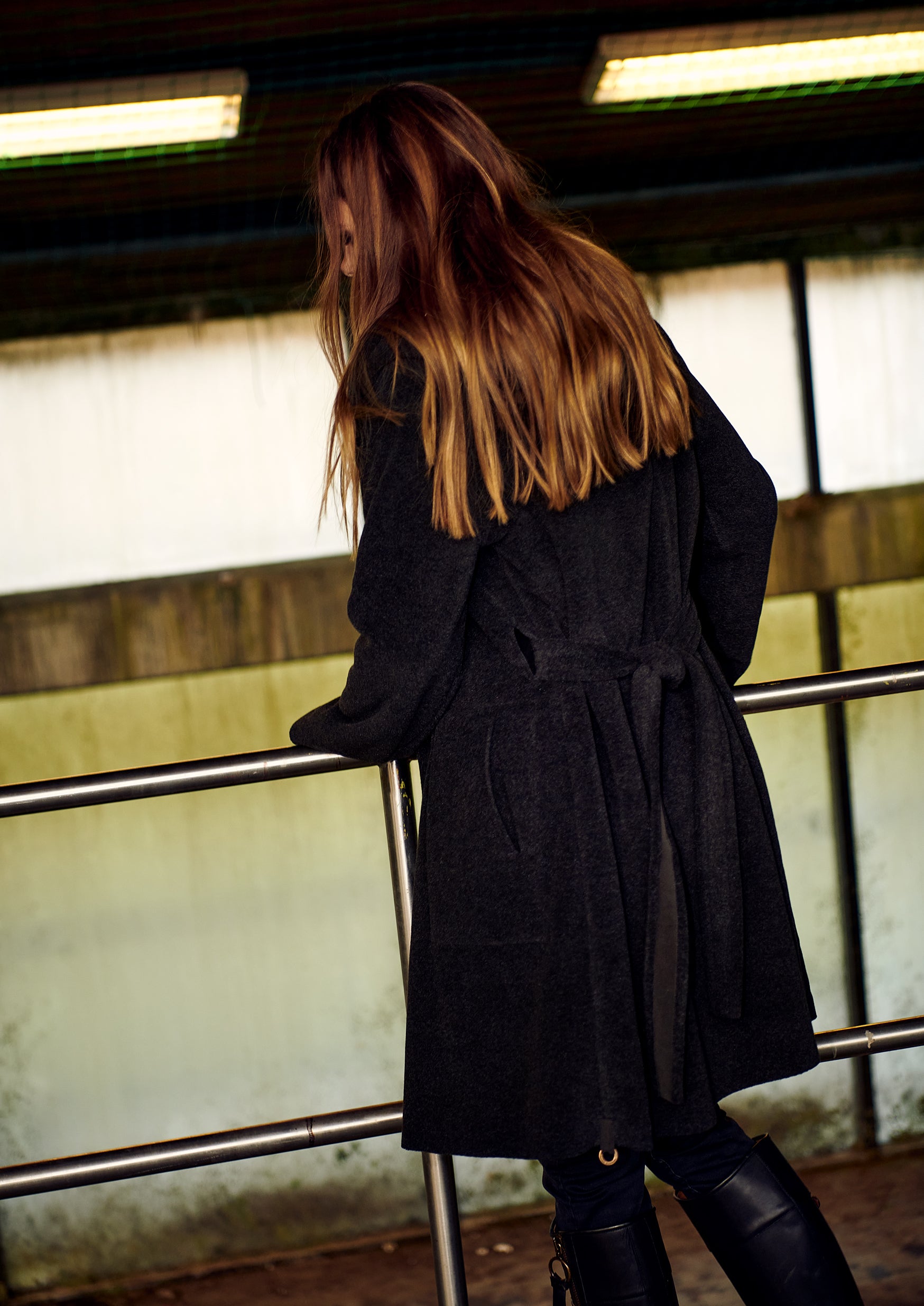HENRIETTE STEFFENSEN COPENHAGEN HOODIE COAT REVERSIBLE - 7132 COATS SOFT BLACK 914
