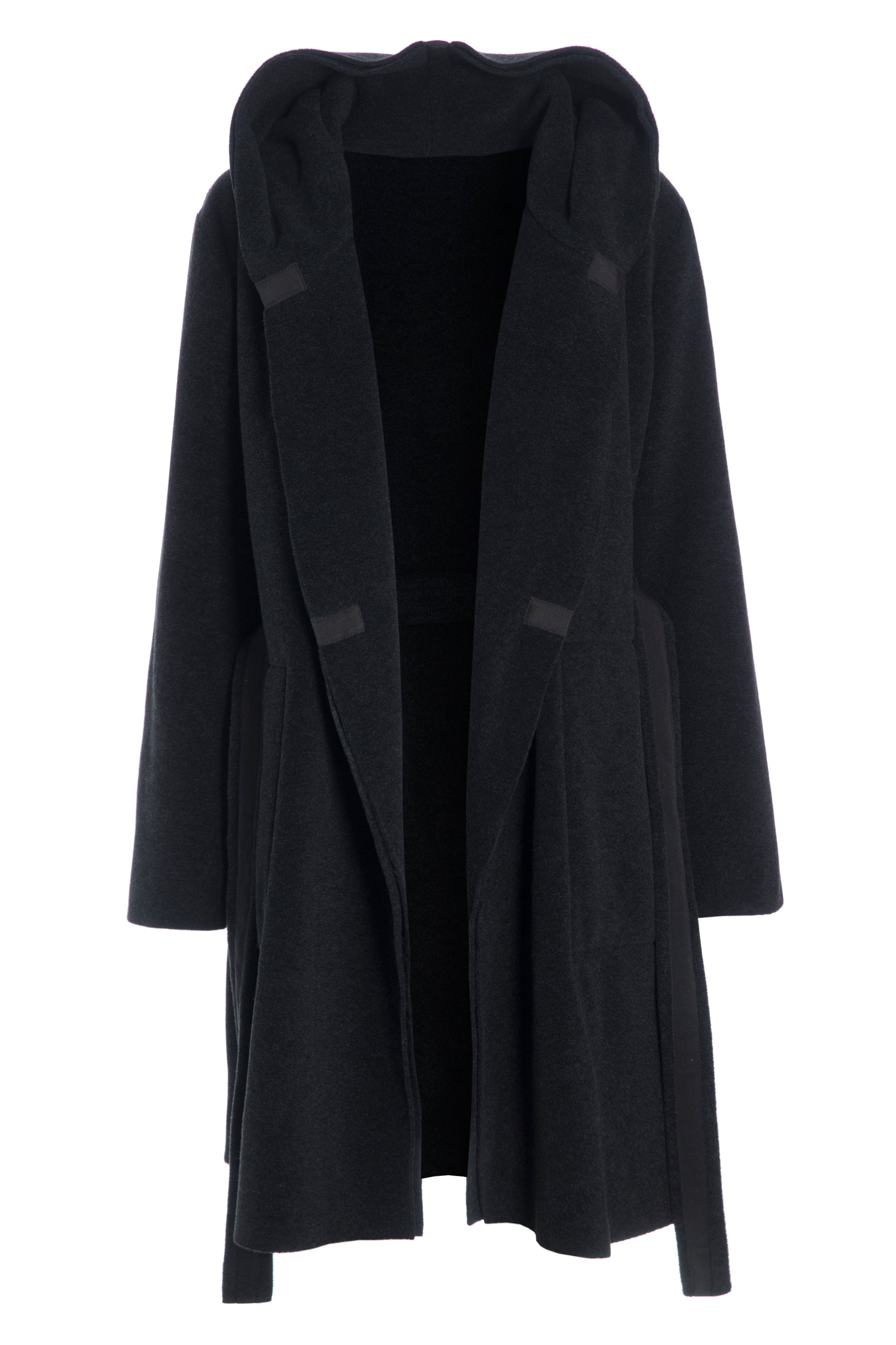 HENRIETTE STEFFENSEN COPENHAGEN HOODIE COAT REVERSIBLE - 7132 COATS SOFT BLACK 914