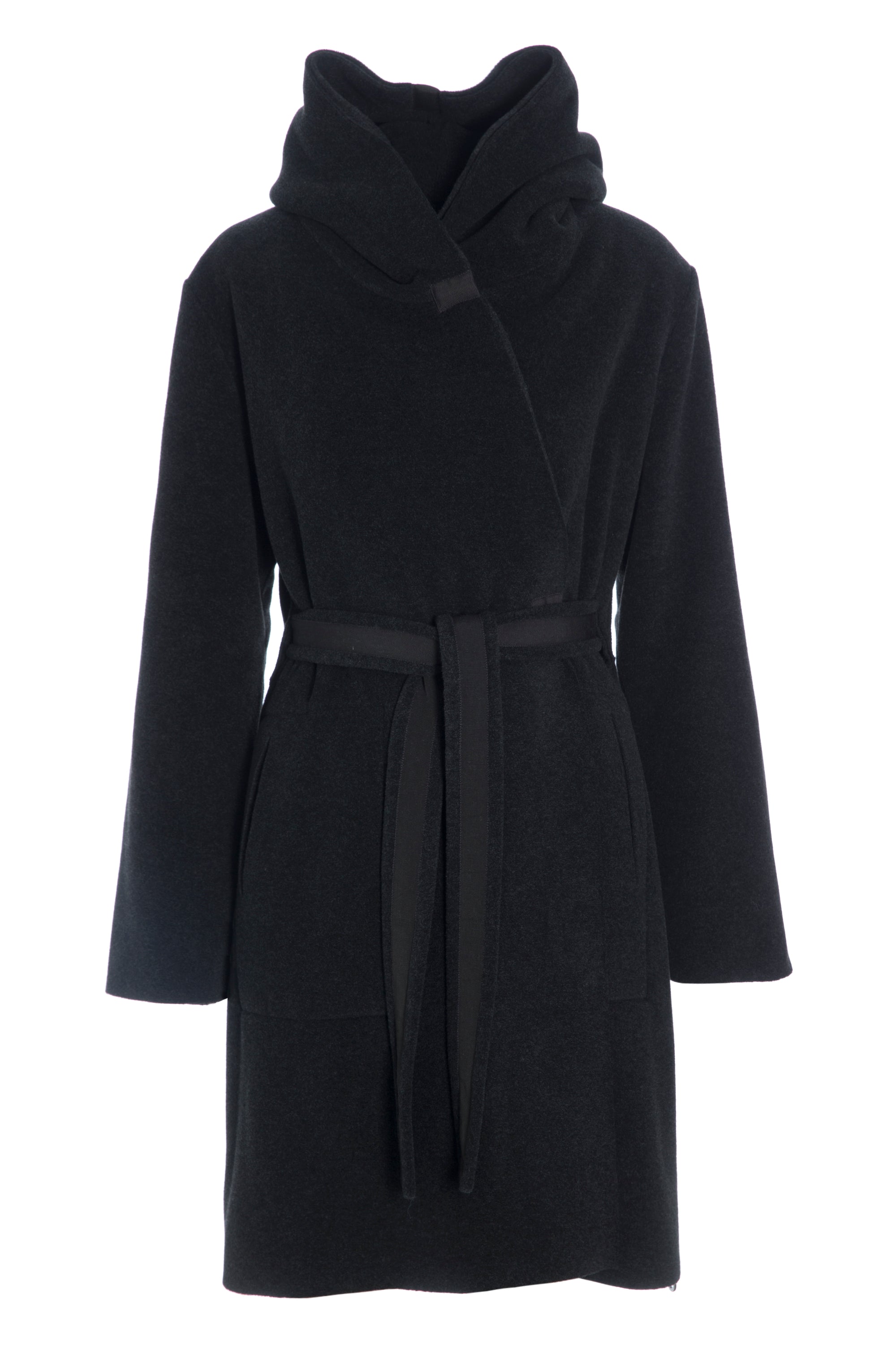 HENRIETTE STEFFENSEN COPENHAGEN HOODIE COAT REVERSIBLE - 7132 COATS SOFT BLACK 914