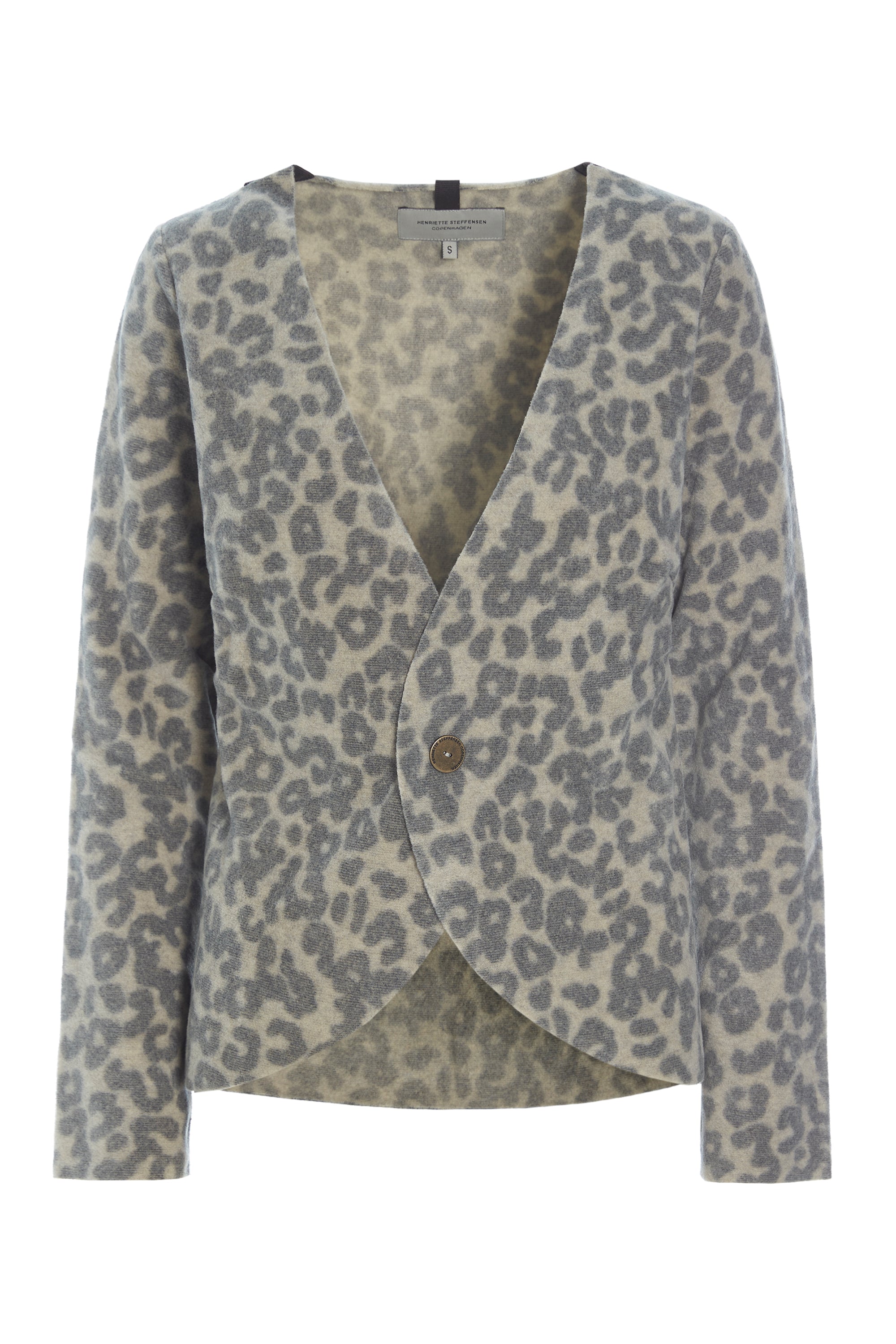 HENRIETTE STEFFENSEN COPENHAGEN JACKET - 7147 CARDIGANS LEOPARD grey 105