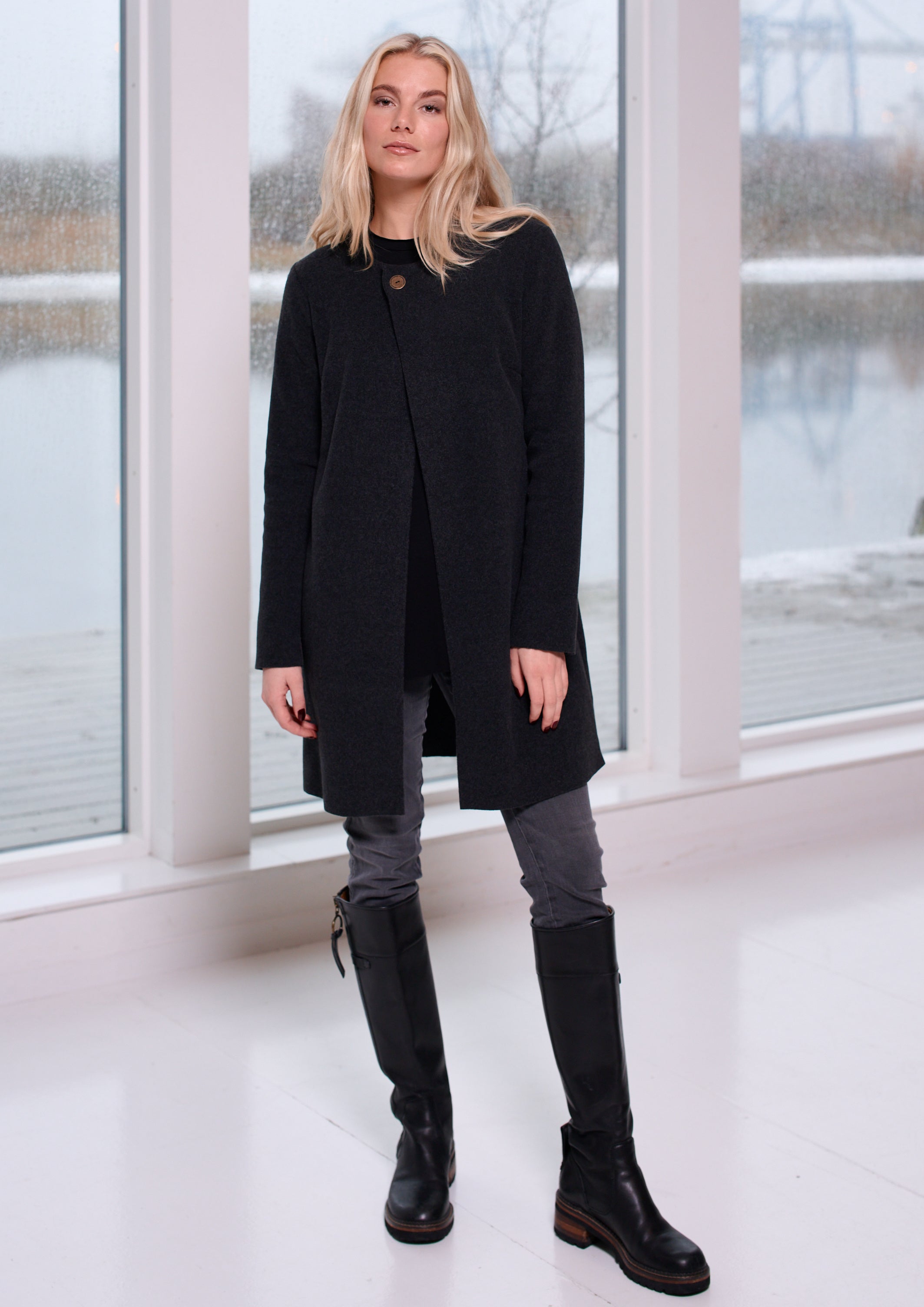 HENRIETTE STEFFENSEN COPENHAGEN JACKET - 7148 CARDIGANS SOFT BLACK 914