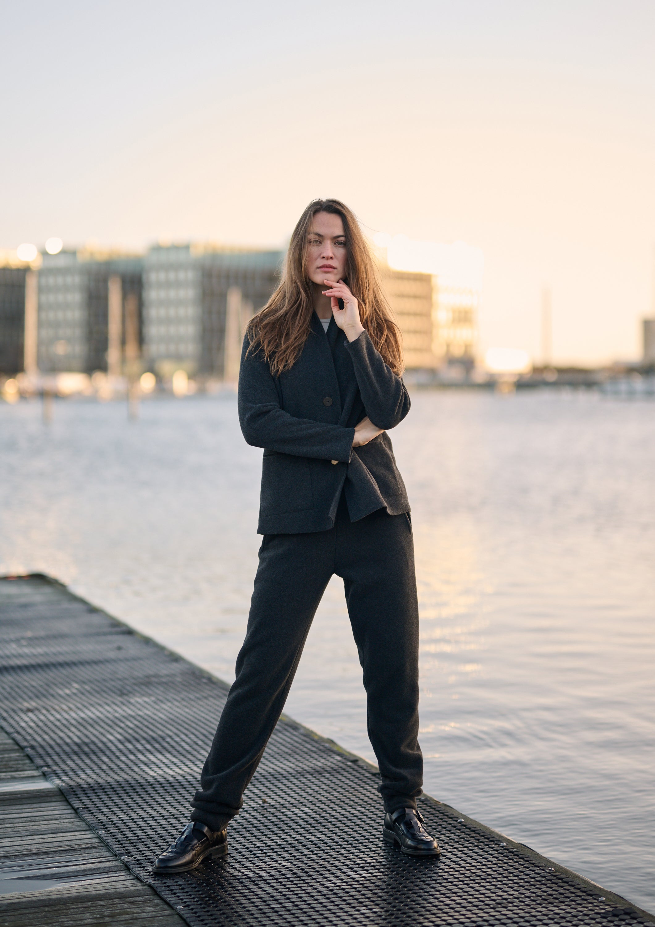 HENRIETTE STEFFENSEN COPENHAGEN JOGGING PANTS - 2110 BUKSER SOFT BLACK 914