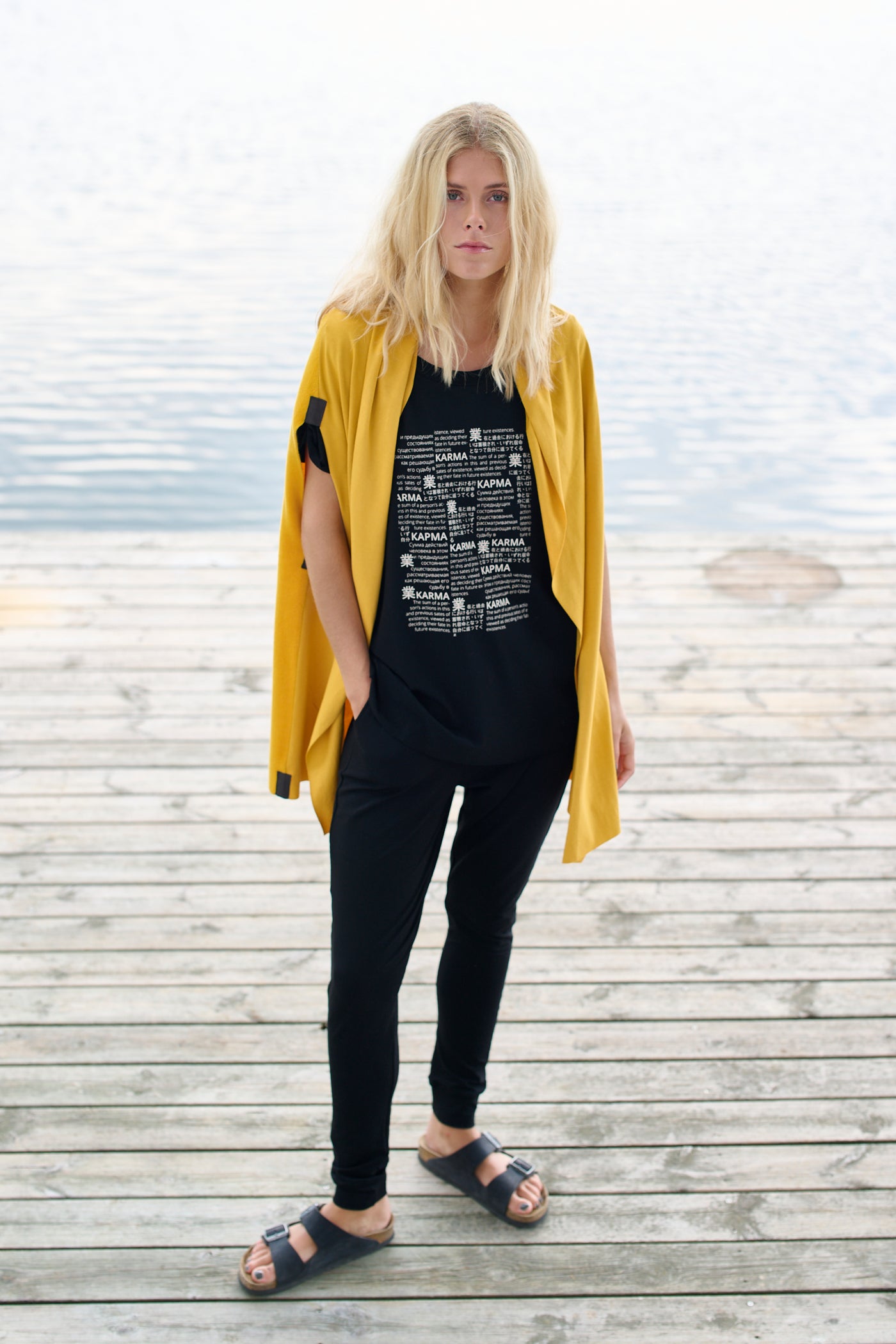 HENRIETTE STEFFENSEN COPENHAGEN KARMA T-SHIRT - 96065 T-SHIRTS BLACK 900