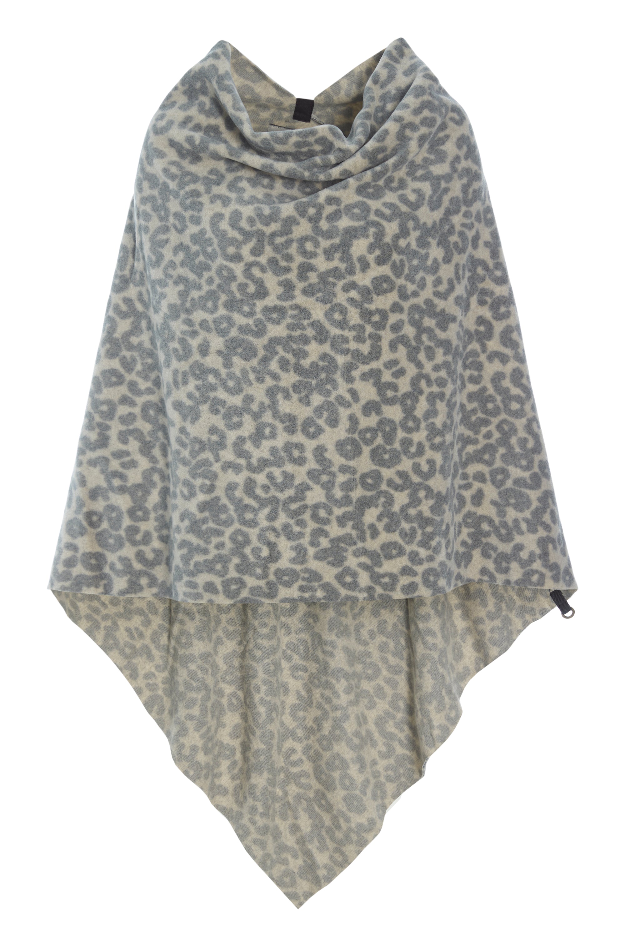 HENRIETTE STEFFENSEN COPENHAGEN LARGE PONCHO - 4040P PONCHOS LEOPARD grey 105