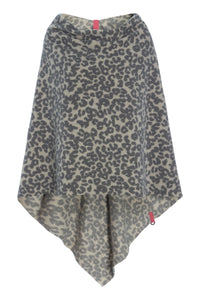 LARGE PONCHO - 4040P - LEOPARD pink