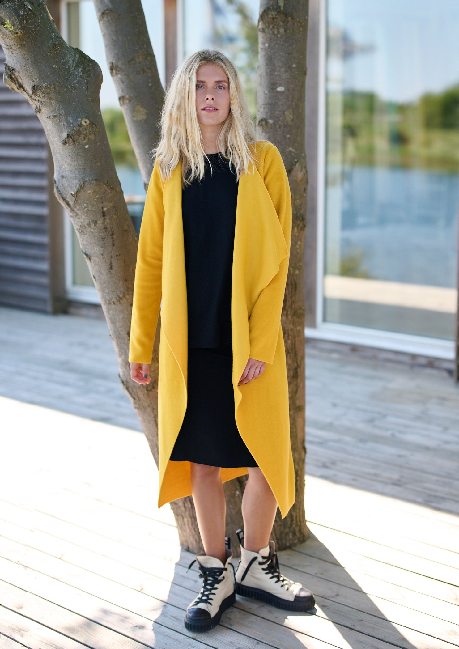HENRIETTE STEFFENSEN COPENHAGEN LONG CARDIGAN - 7114 CARDIGANS SAFRAN 701