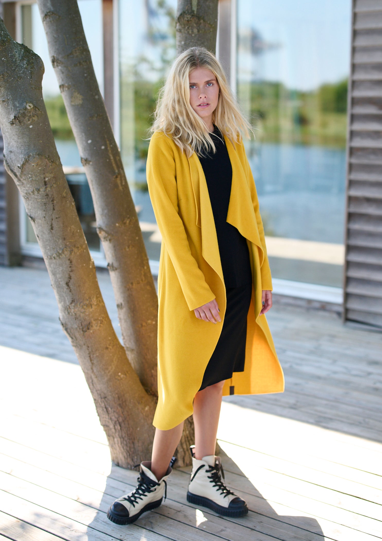 HENRIETTE STEFFENSEN COPENHAGEN LONG CARDIGAN - 7114 CARDIGANS SAFRAN 701