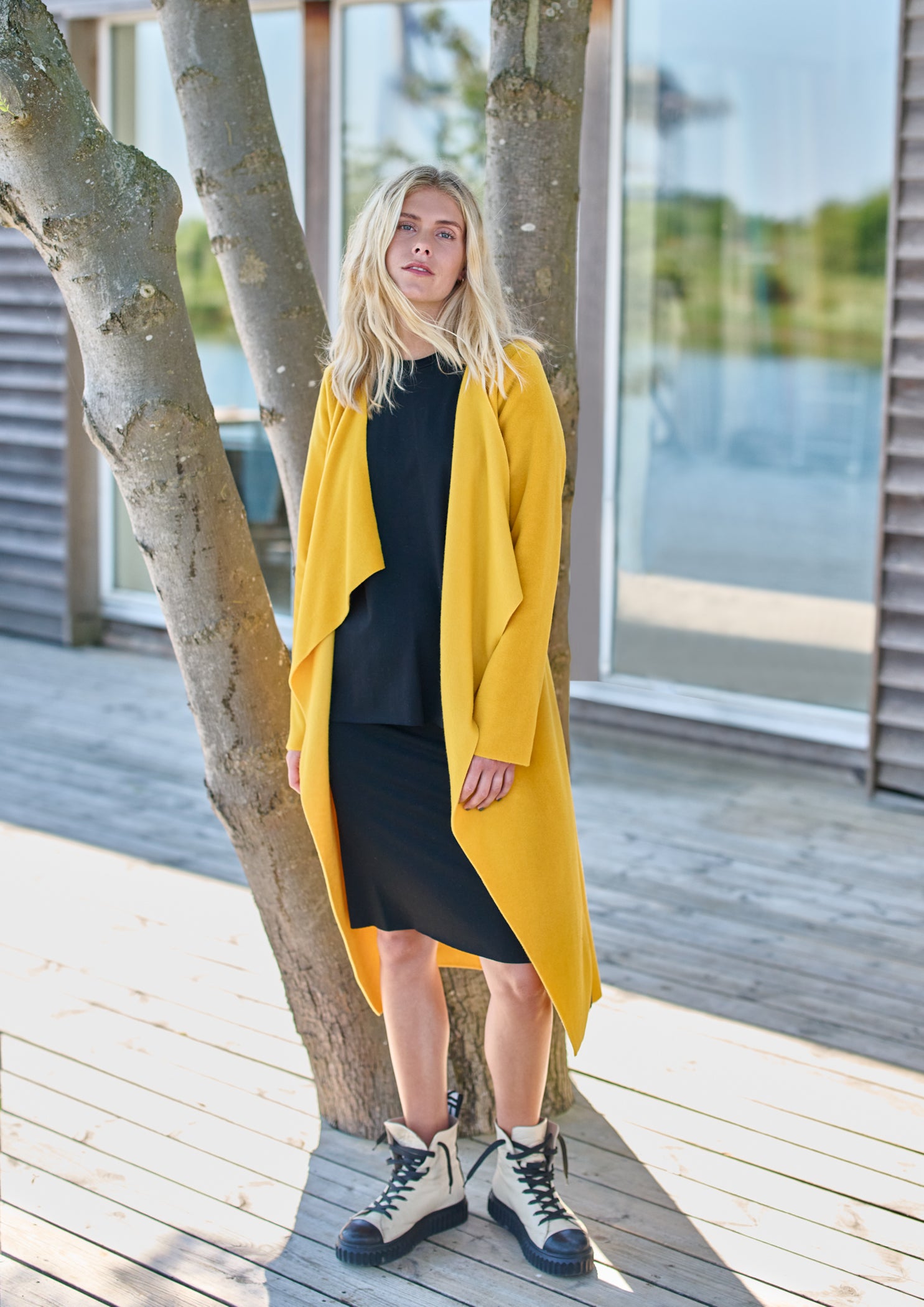 HENRIETTE STEFFENSEN COPENHAGEN LONG CARDIGAN - 7114 CARDIGANS SAFRAN 701