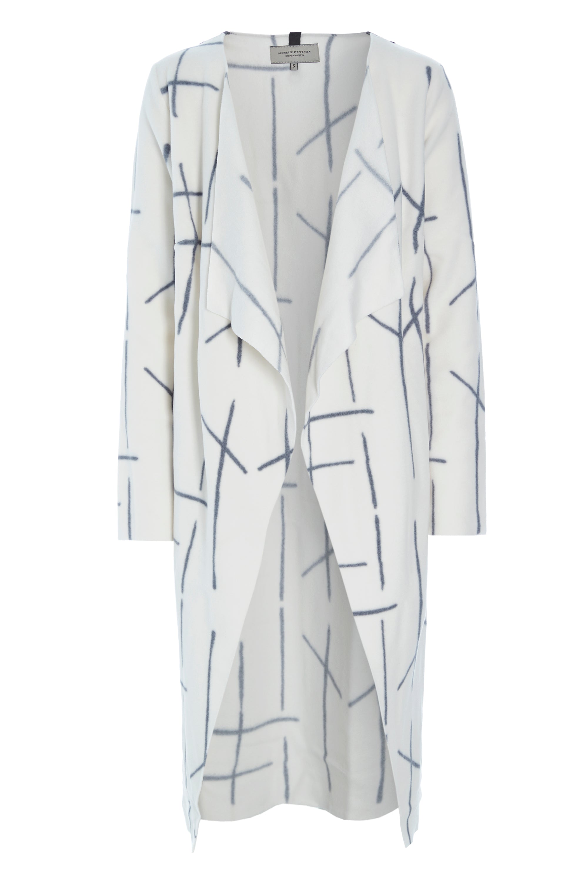 HENRIETTE STEFFENSEN COPENHAGEN LONG CARDIGAN - 7114P CARDIGANS CHECK PRINT 112