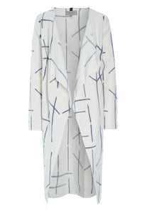 LONG CARDIGAN - 7114P - CHECK PRINT