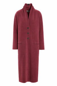 LONG CARDIGAN - 7162 - BORDEAUX