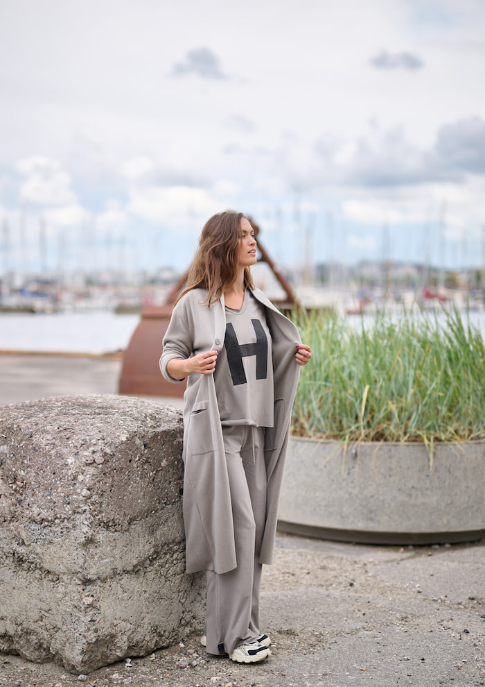 HENRIETTE STEFFENSEN COPENHAGEN LONG CARDIGAN - 7162 CARDIGANS ELEPHANT 654