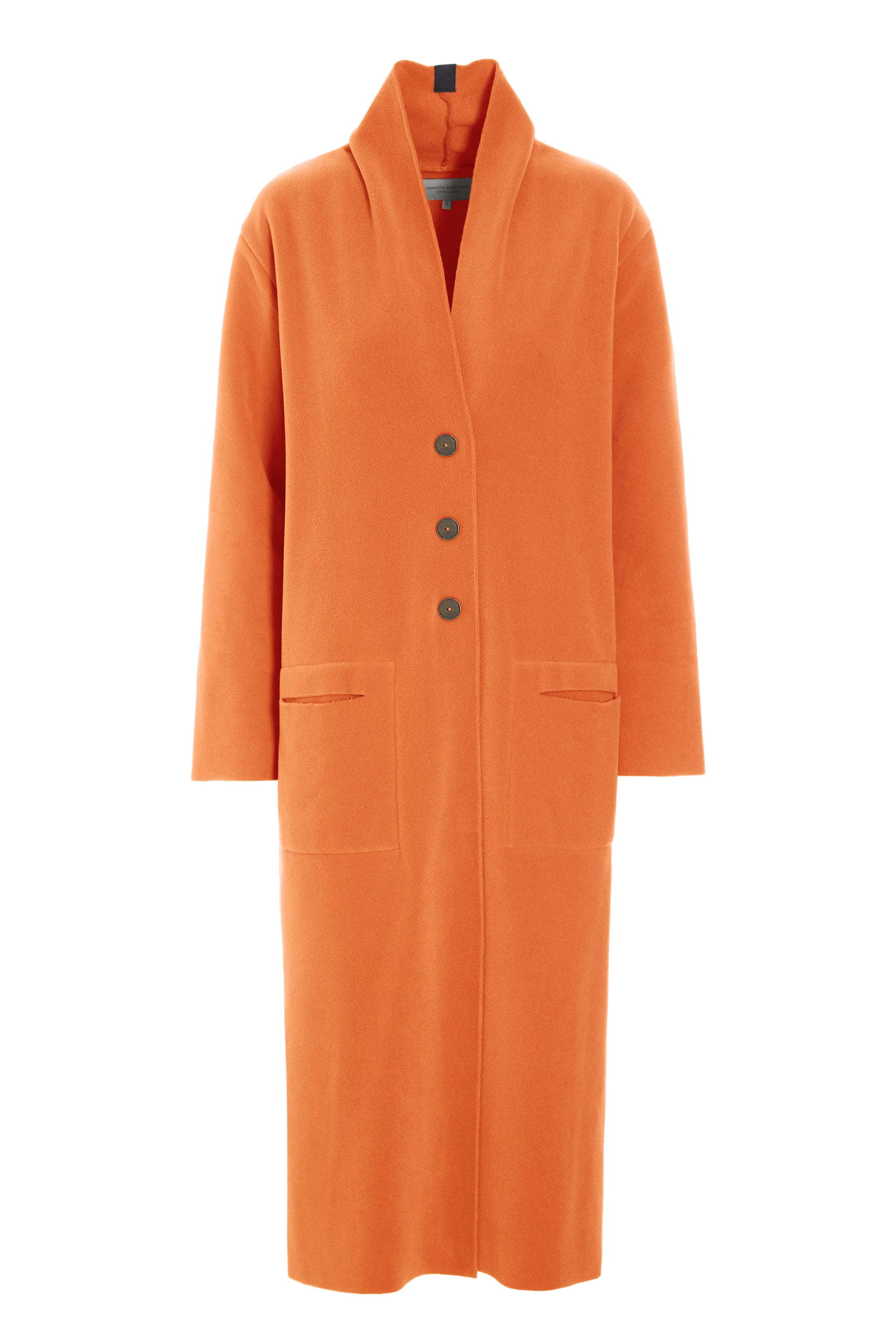 HENRIETTE STEFFENSEN COPENHAGEN LONG CARDIGAN - 7162 CARDIGANS ORANGE 773
