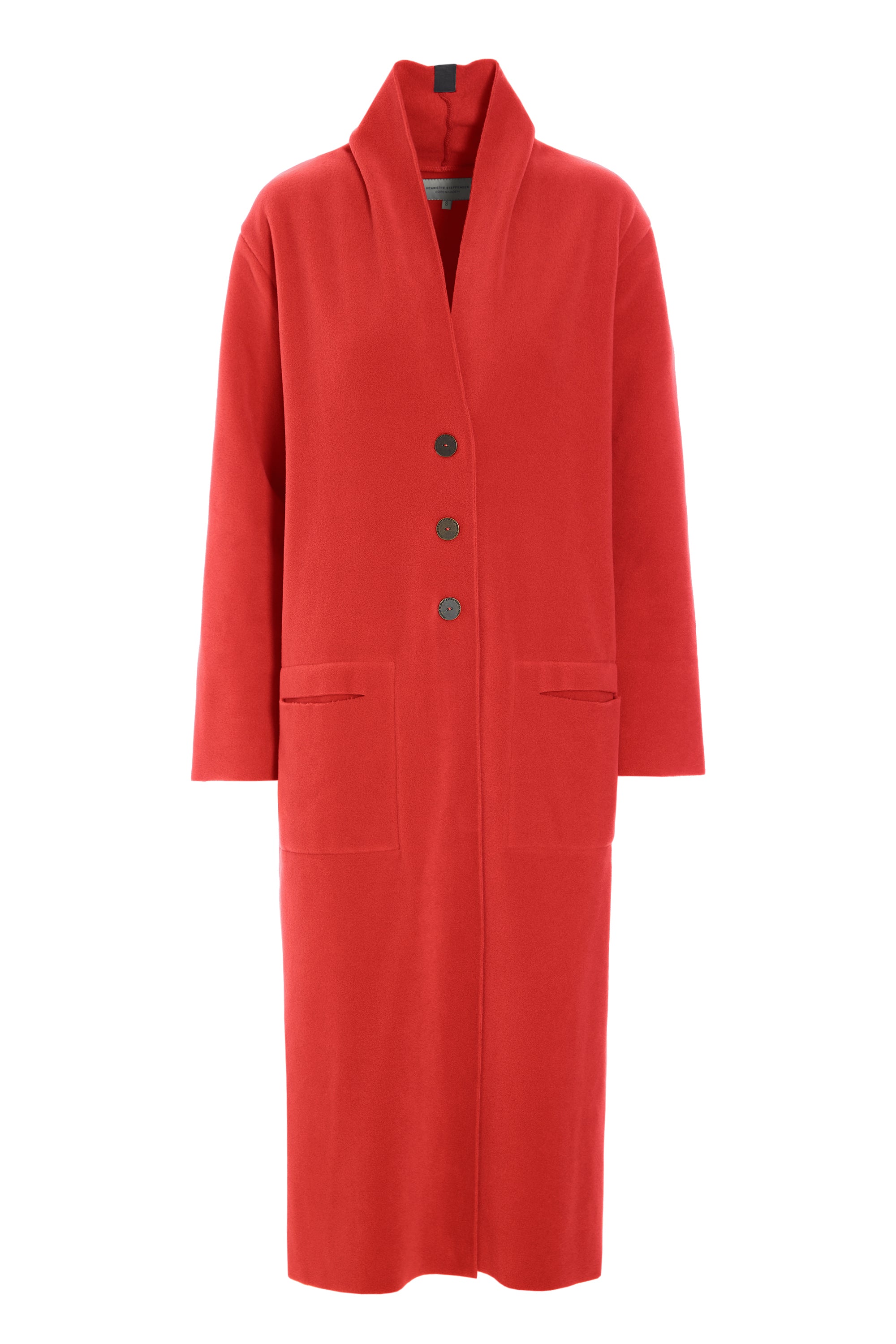 HENRIETTE STEFFENSEN COPENHAGEN LONG CARDIGAN - 7162 CARDIGANS TOMATO 845