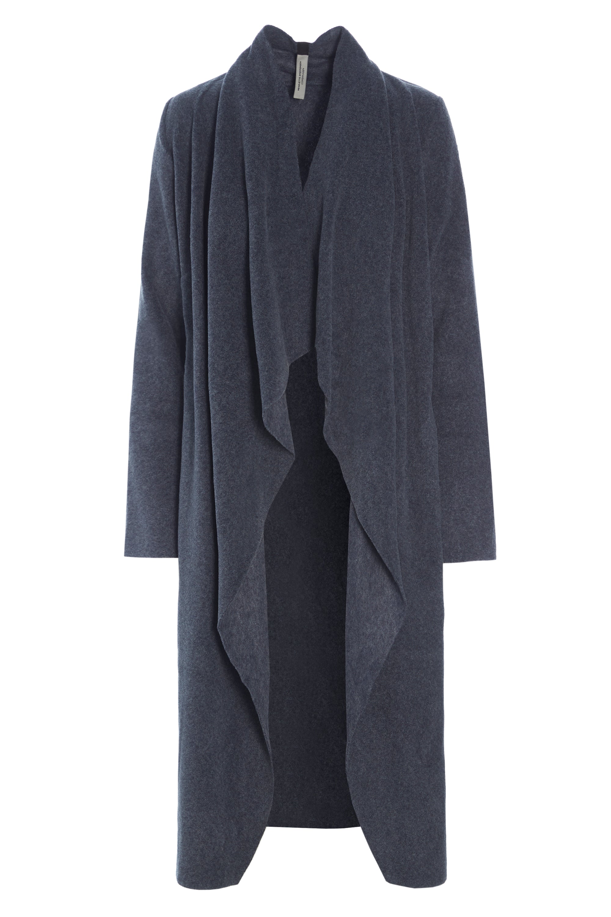 HENRIETTE STEFFENSEN COPENHAGEN LONG CARDIGAN W/ "WATERFALL" - 7131 CARDIGANS DEEP BLUE 502
