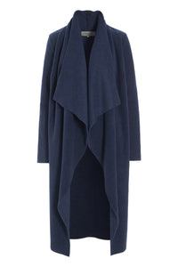 LONG CARDIGAN W/ WATERFALL - 7131 - DENIM