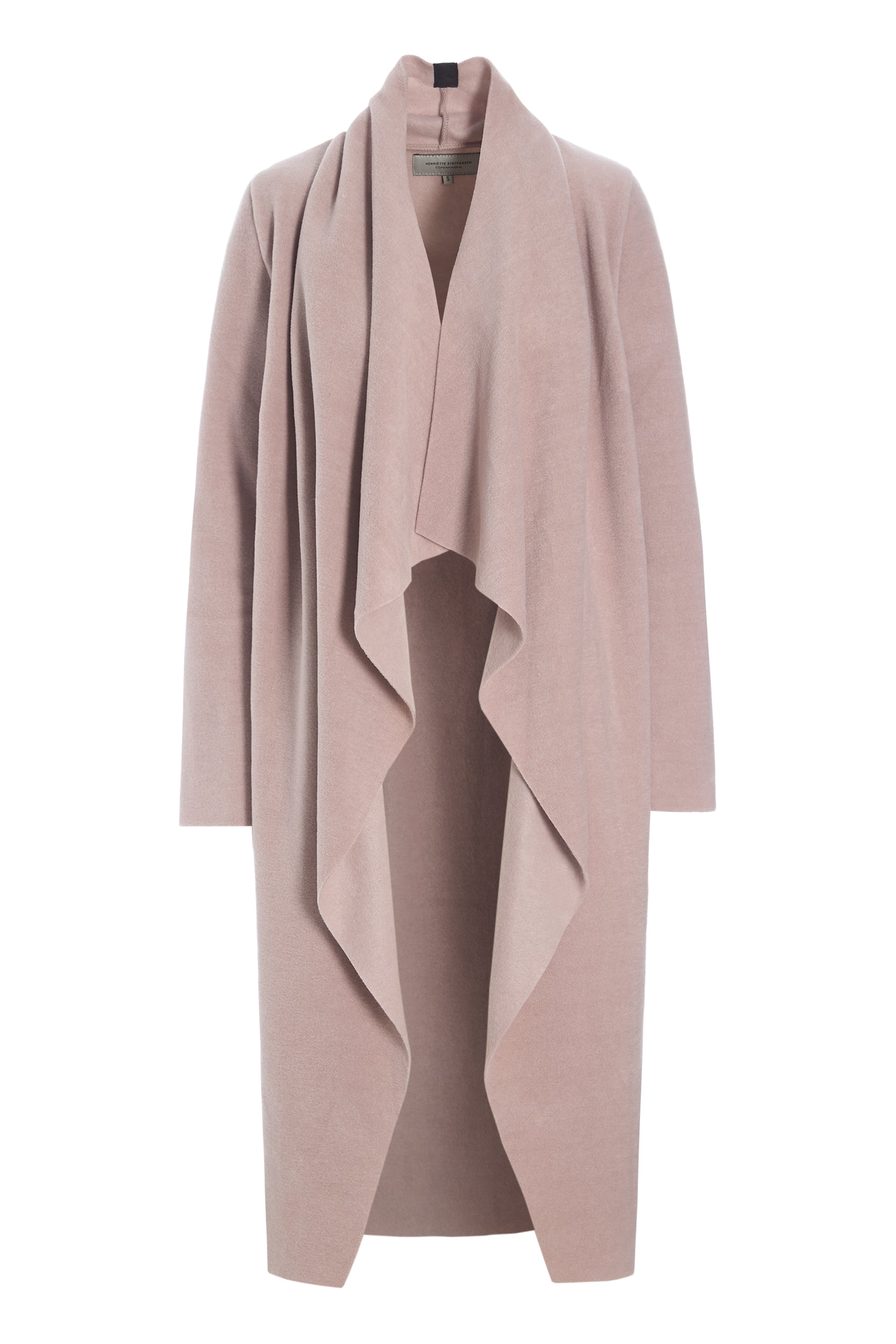 HENRIETTE STEFFENSEN COPENHAGEN LONG CARDIGAN W/ "WATERFALL" - 7131 CARDIGANS NUDE 401