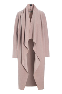 LONG CARDIGAN W/ WATERFALL - 7131 - NUDE