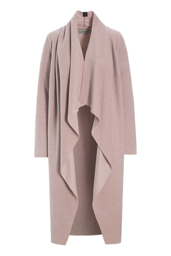 HENRIETTE STEFFENSEN COPENHAGEN LONG CARDIGAN W/ "WATERFALL" - 7131 CARDIGANS NUDE 401