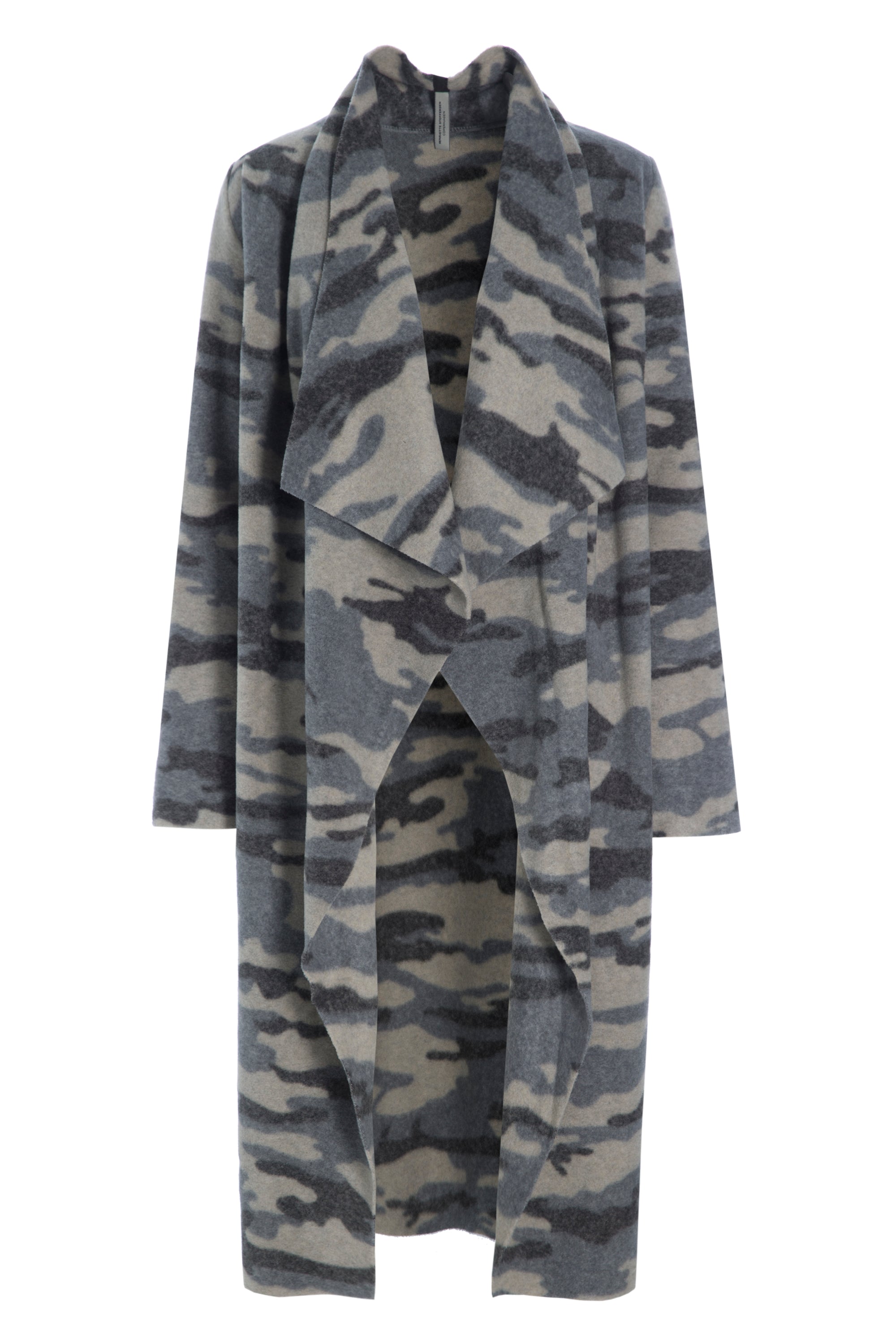 HENRIETTE STEFFENSEN COPENHAGEN LONG CARDIGAN W/ "WATERFALL" - 7131P CARDIGANS CAMOUFLAGE 102