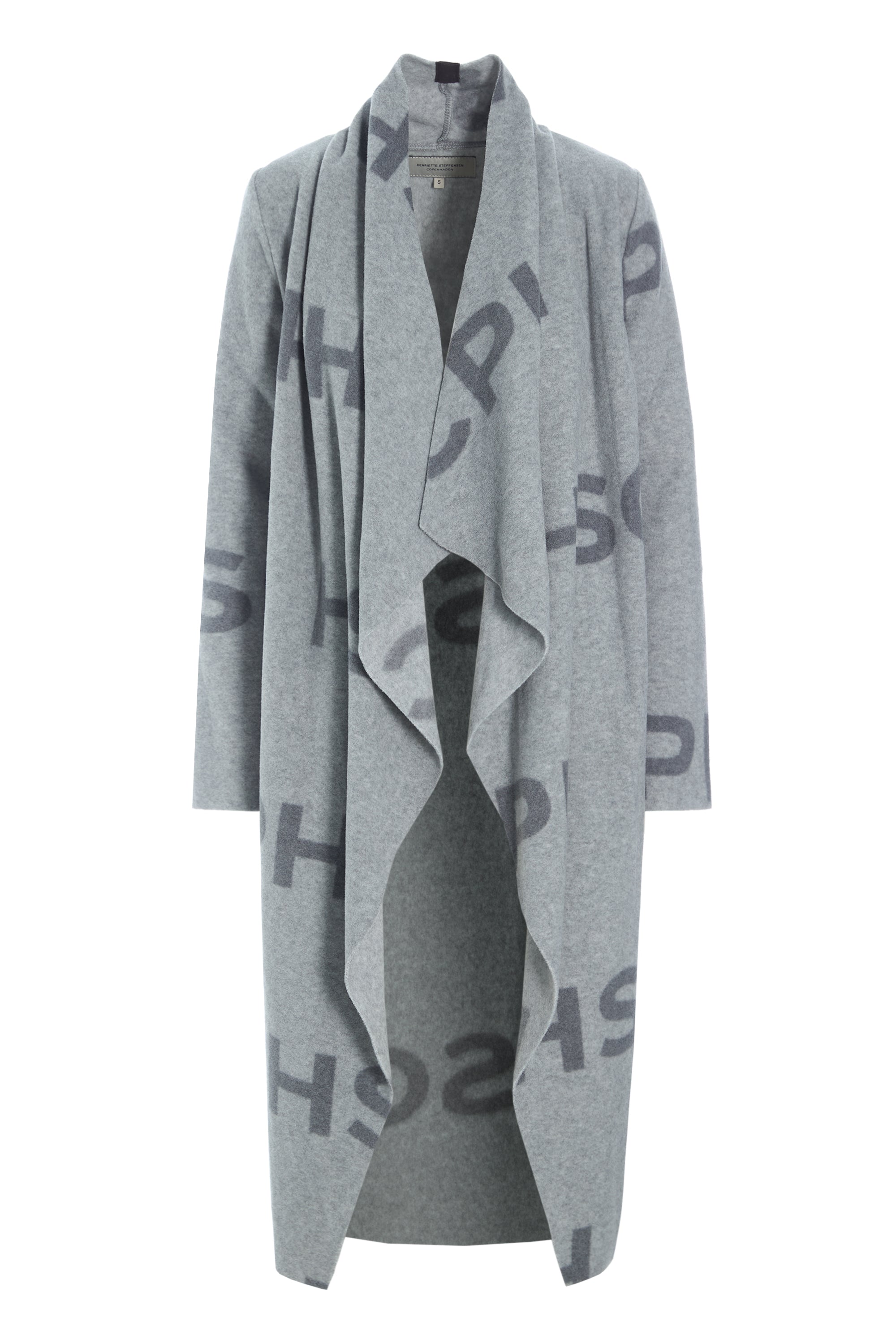 HENRIETTE STEFFENSEN COPENHAGEN LONG CARDIGAN W/ "WATERFALL" - 7131P CARDIGANS HSCPH PRINT 793