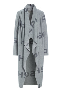 LONG CARDIGAN W/ WATERFALL - 7131P - HSCPH PRINT