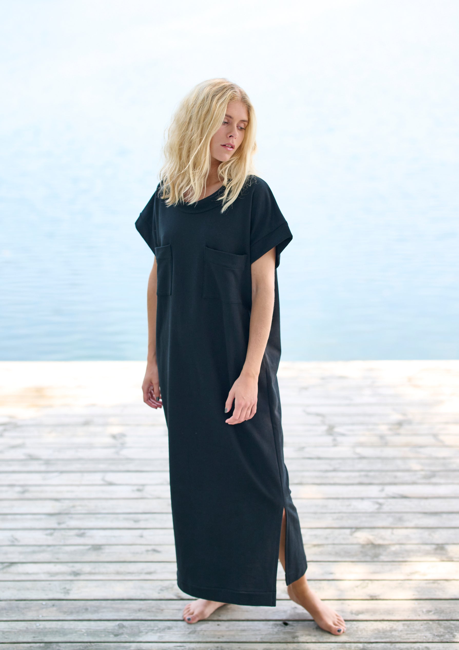 HENRIETTE STEFFENSEN COPENHAGEN LONG DRESS - 73402 KJOLER BLACK 900
