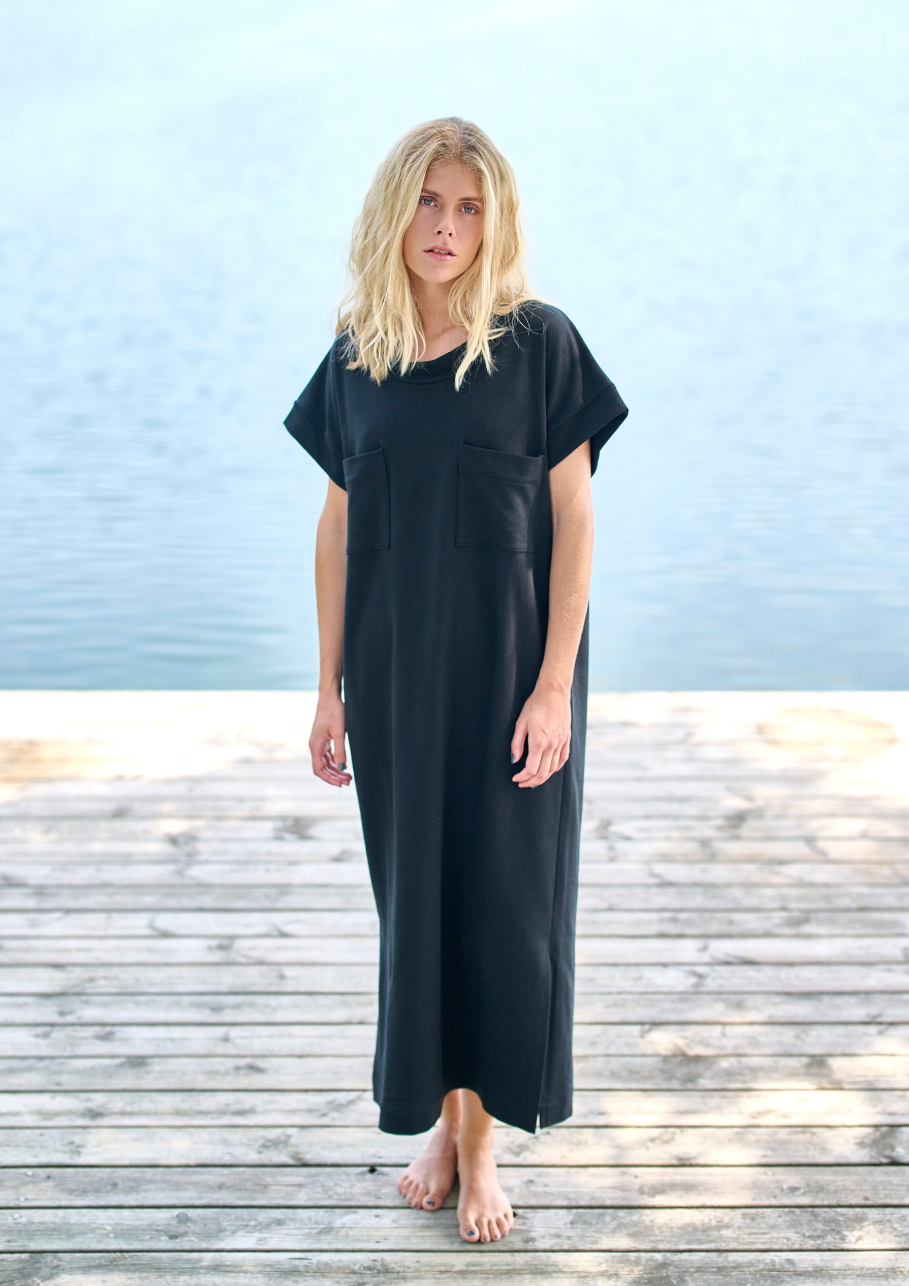 HENRIETTE STEFFENSEN COPENHAGEN LONG DRESS - 73402 KJOLER BLACK 900