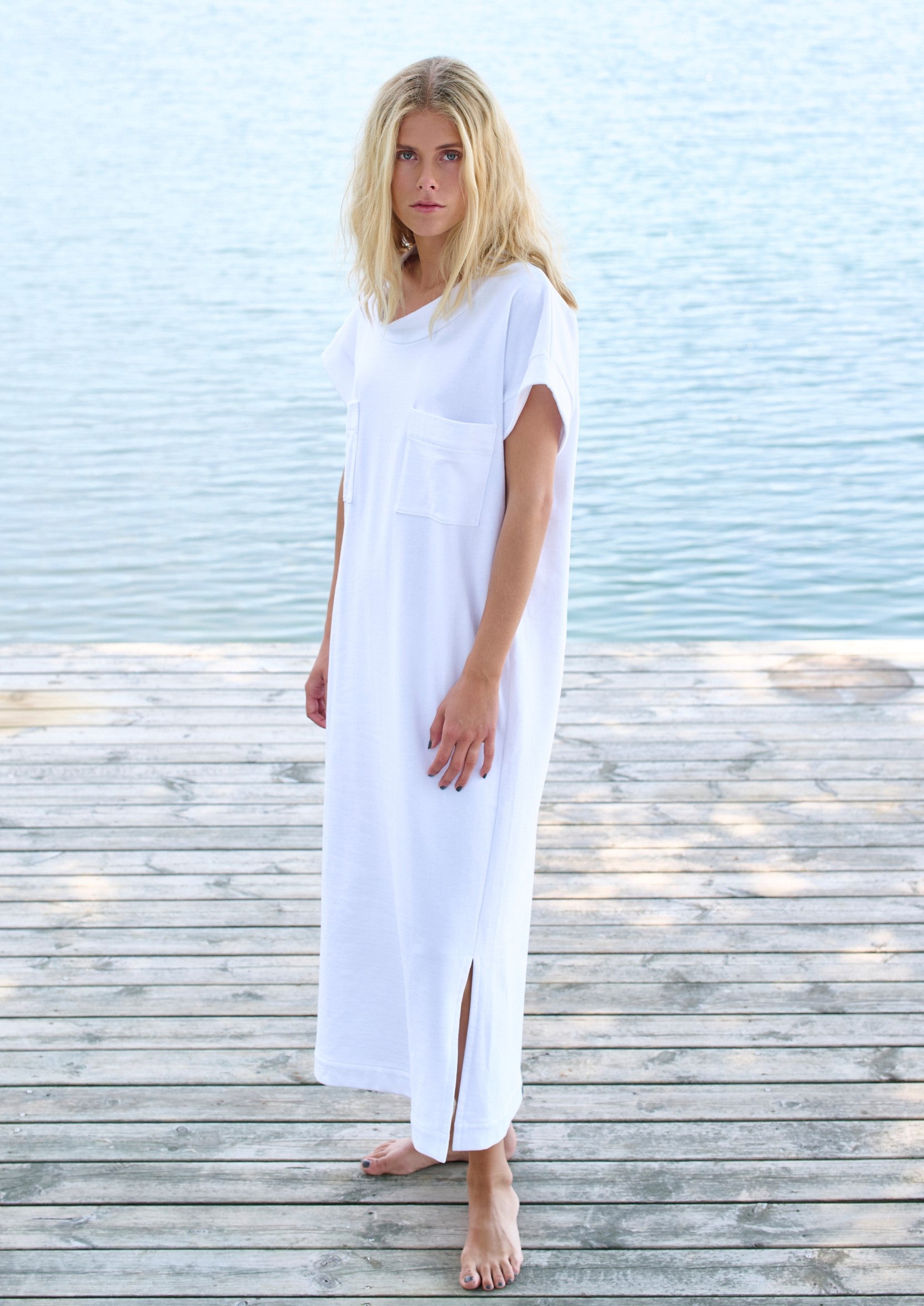 HENRIETTE STEFFENSEN COPENHAGEN LONG DRESS - 73402 KJOLER WHITE 816