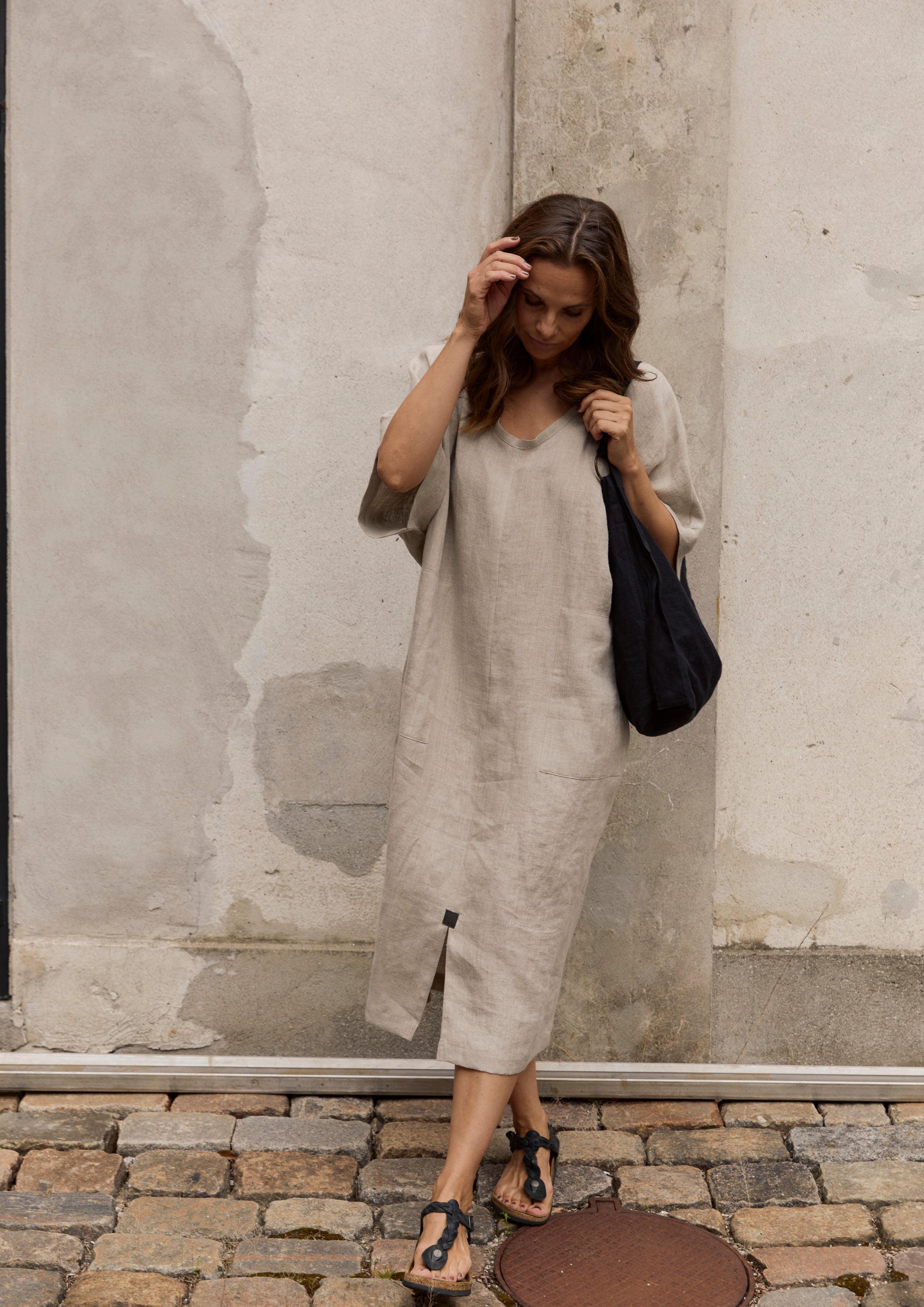 HENRIETTE STEFFENSEN COPENHAGEN LONG DRESS - 83001 KJOLER NATURE 446