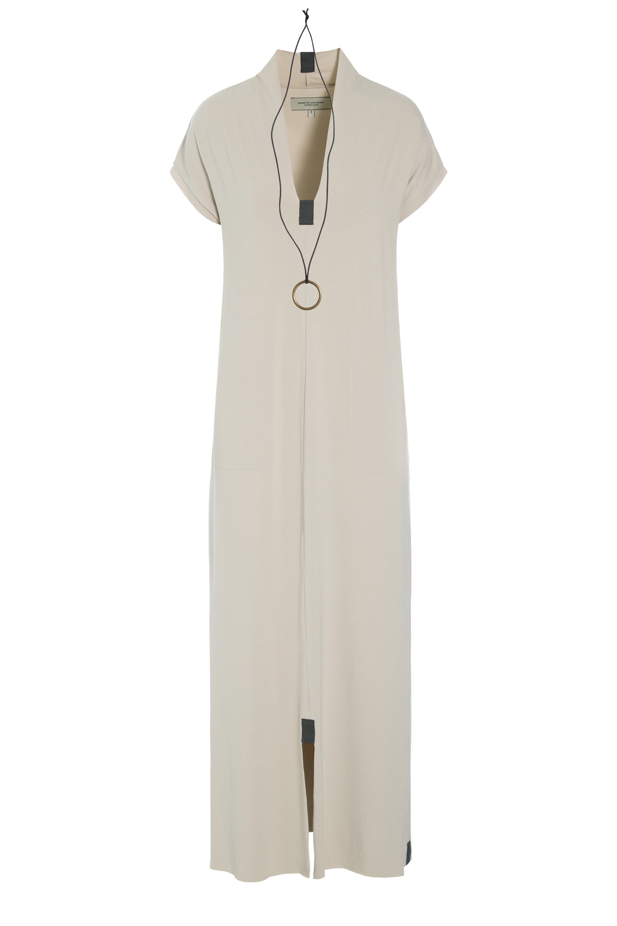 HENRIETTE STEFFENSEN COPENHAGEN LONG DRESS V -COLLAR - 98067 KJOLER KIT 831