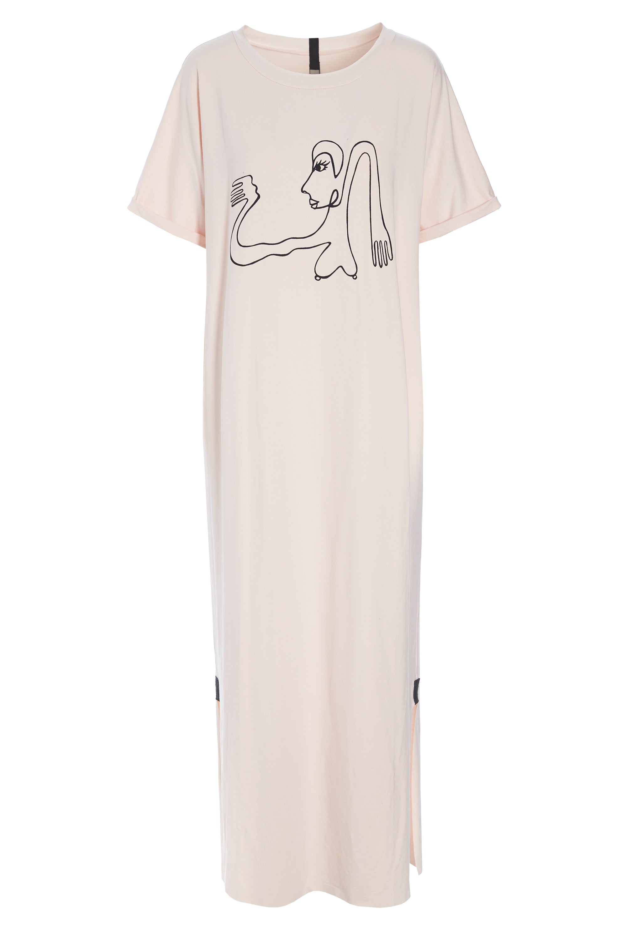 HENRIETTE STEFFENSEN COPENHAGEN LONG DRESS WITH PRINT - 98038 KJOLER SOFT ROSE 412