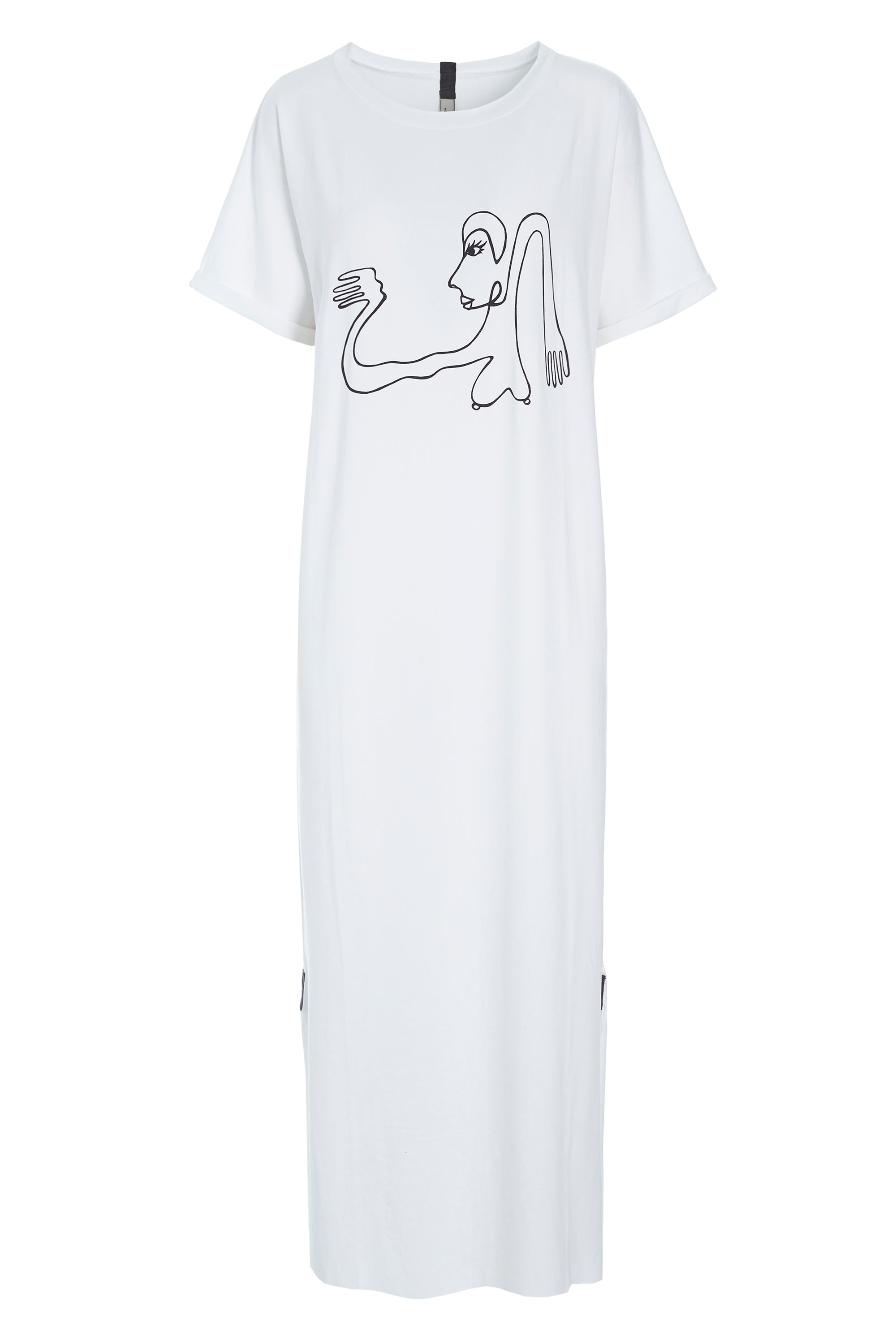 HENRIETTE STEFFENSEN COPENHAGEN LONG DRESS WITH PRINT - 98038 KJOLER WHITE 816