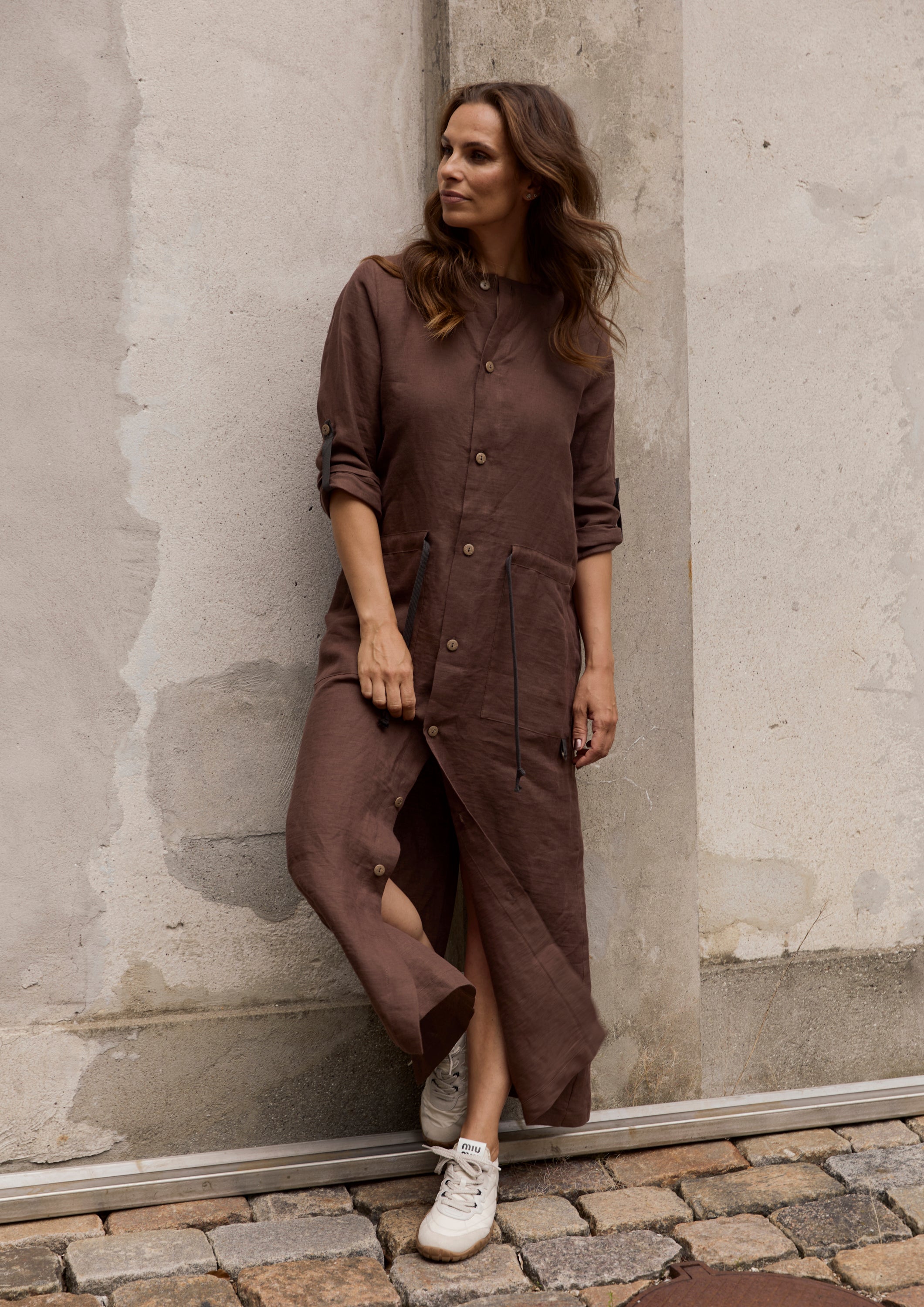 HENRIETTE STEFFENSEN COPENHAGEN LONG JACKET - 87001 JACKETS CHOCOLATE 844