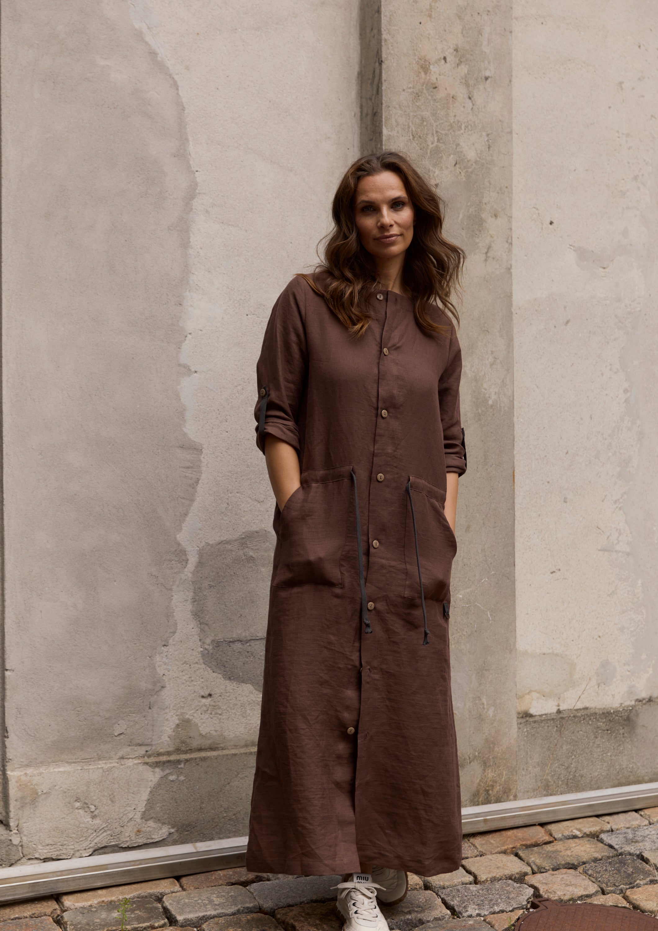 HENRIETTE STEFFENSEN COPENHAGEN LONG JACKET - 87001 JACKETS CHOCOLATE 844