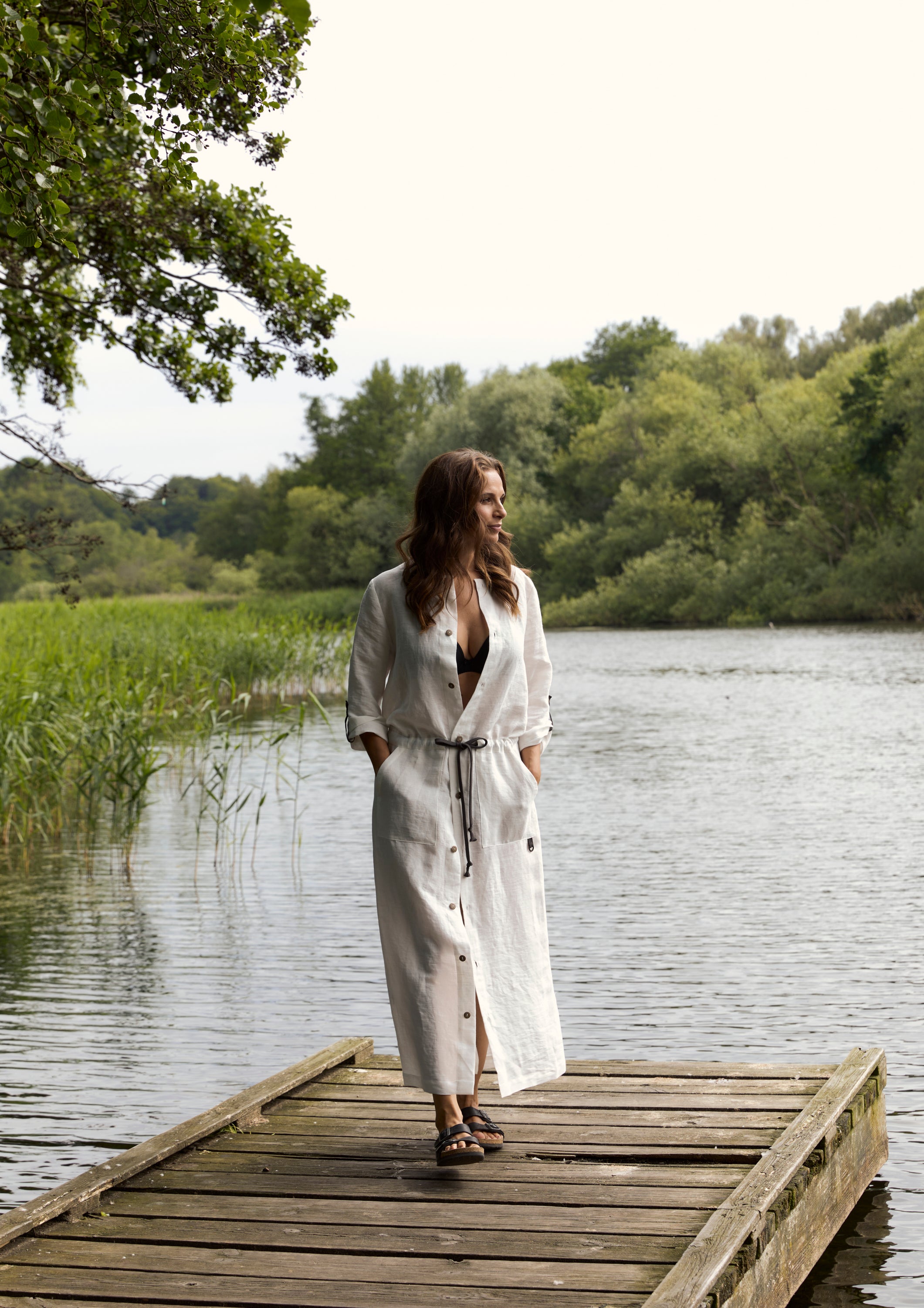 HENRIETTE STEFFENSEN COPENHAGEN LONG JACKET - 87001 JACKETS IVORY 888