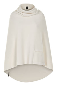 LONG PONCHO WITH HIGH NECK - 4061 - OFF WHITE