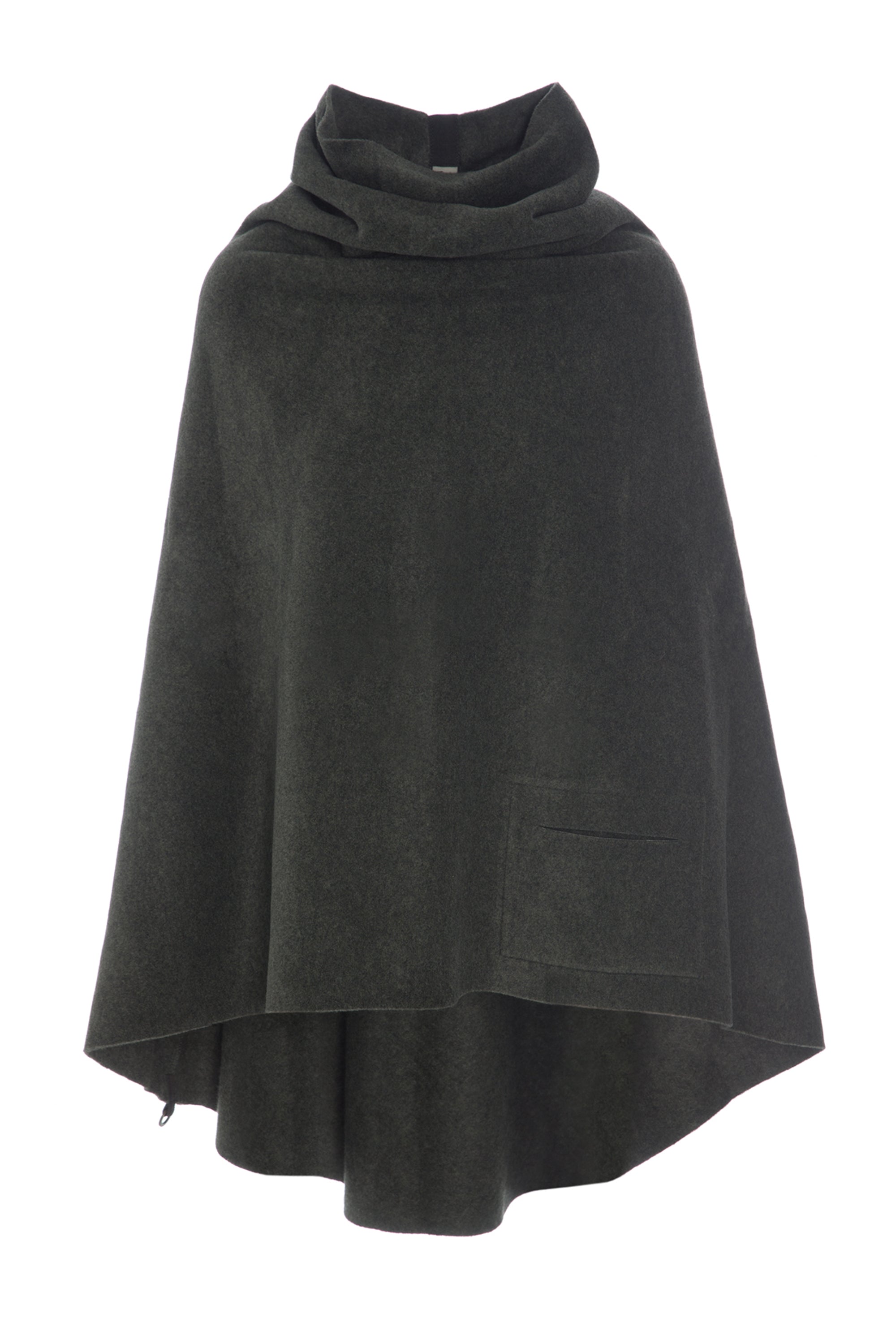 HENRIETTE STEFFENSEN COPENHAGEN LONG PONCHO WITH HIGH NECK - 4061 PONCHOS SOFT BLACK 914