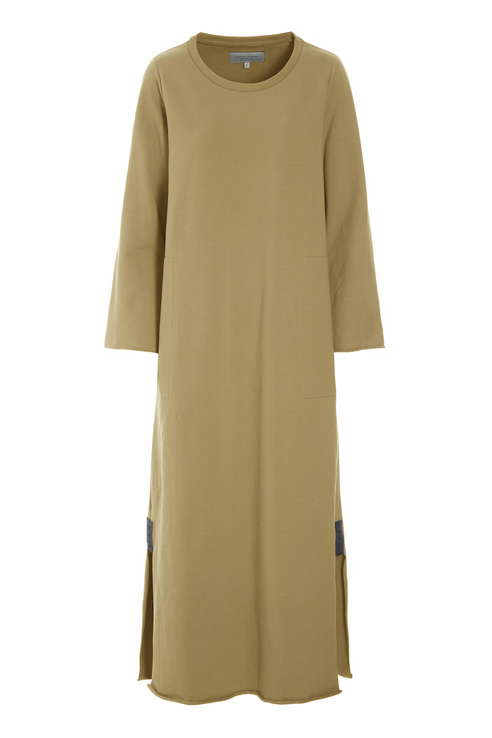 HENRIETTE STEFFENSEN COPENHAGEN LONG SLEEVE DRESS - 73009 KJOLER OLIVE 655