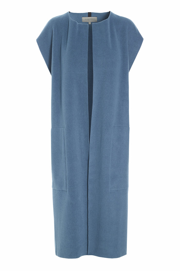 HENRIETTE STEFFENSEN COPENHAGEN LONG VEST - 7169 VESTS DUSTY BLUE 794