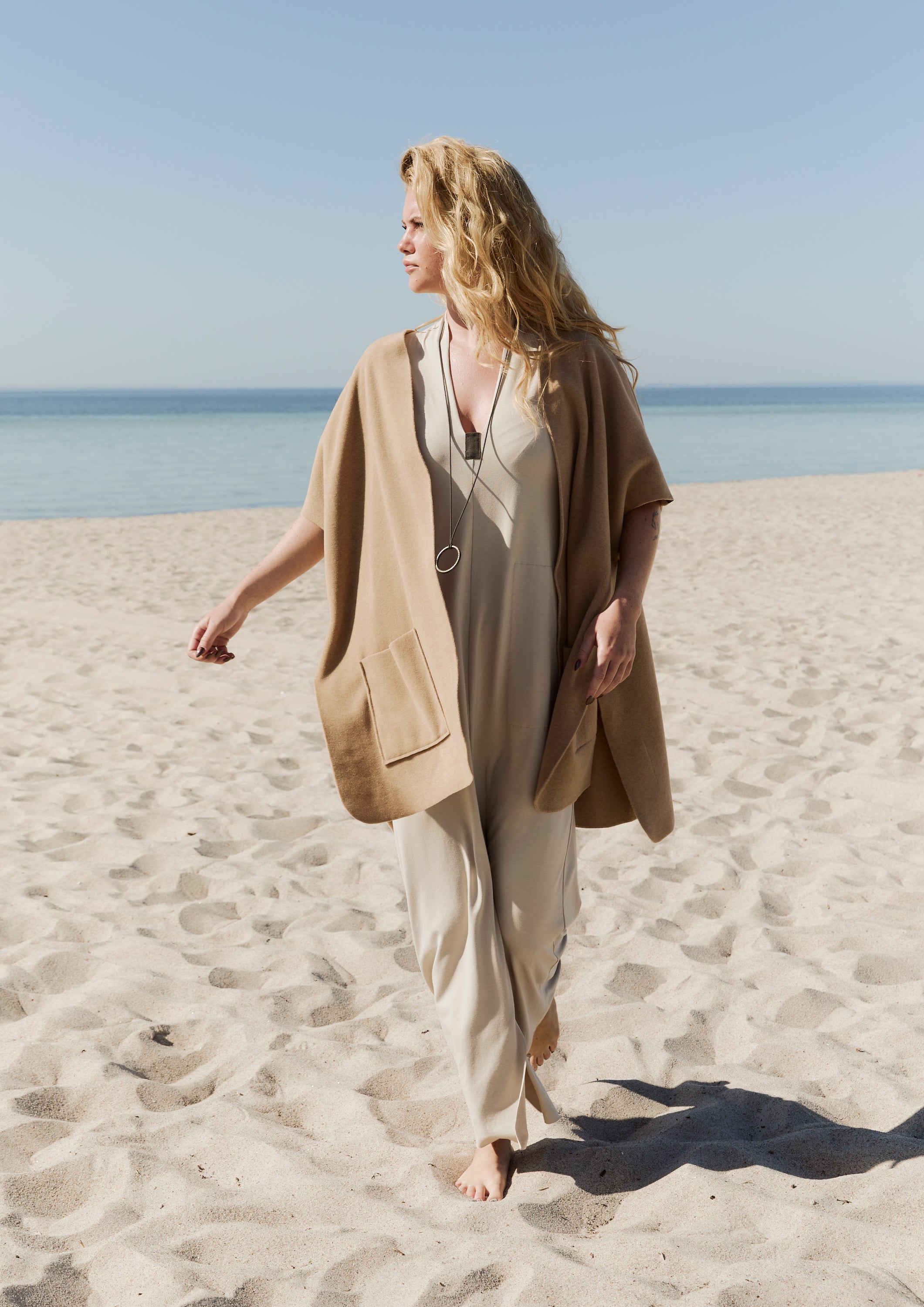 アパルトモン　Linen Canvas Long Vest LONG VEST - 7177 - CAMEL | HSCPH