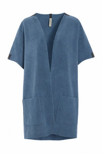 LONG VEST - 7177 - DUSTY BLUE