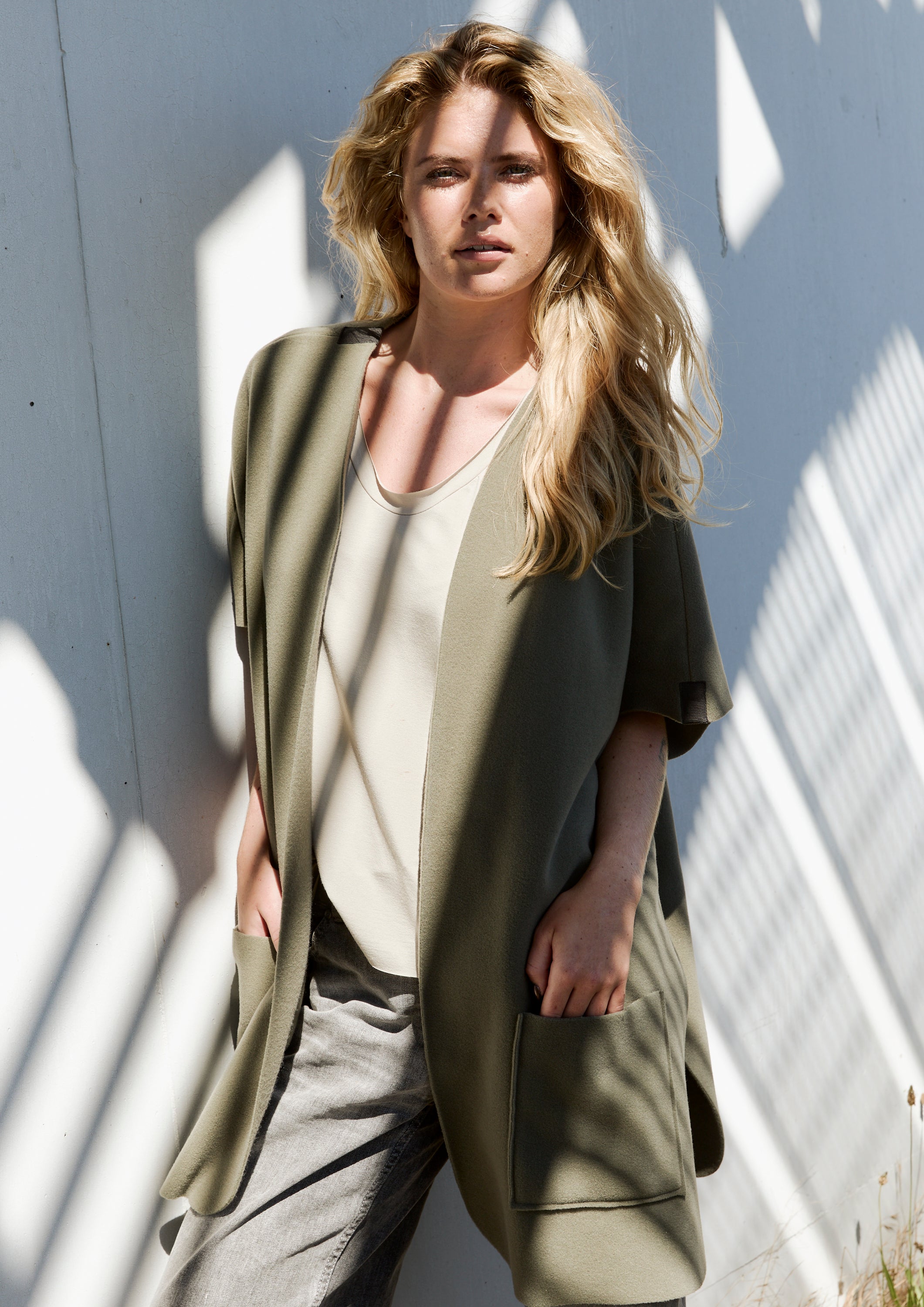 HENRIETTE STEFFENSEN COPENHAGEN LONG VEST - 7177 VESTS DUSTY GREEN 609