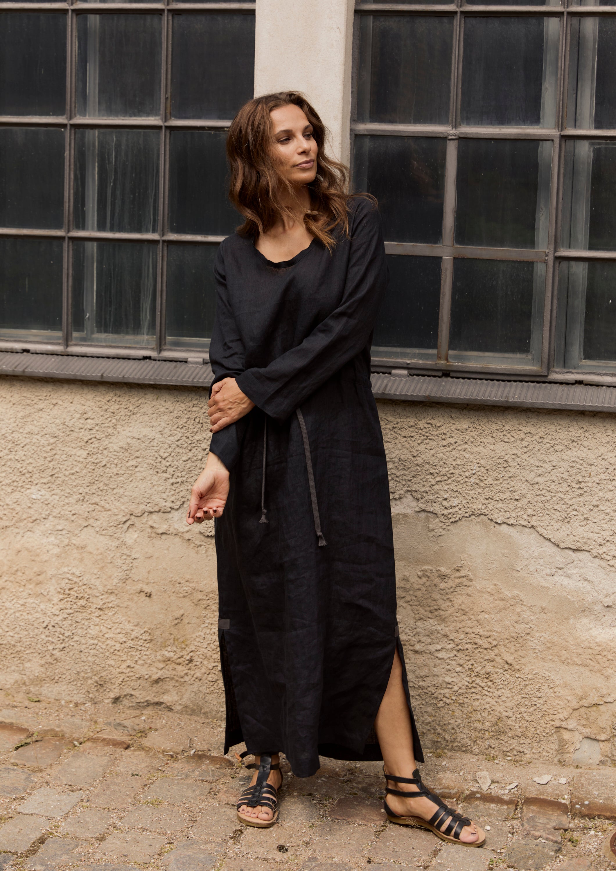 HENRIETTE STEFFENSEN COPENHAGEN MAXI DRESS - 83004 KJOLER BLACK 900