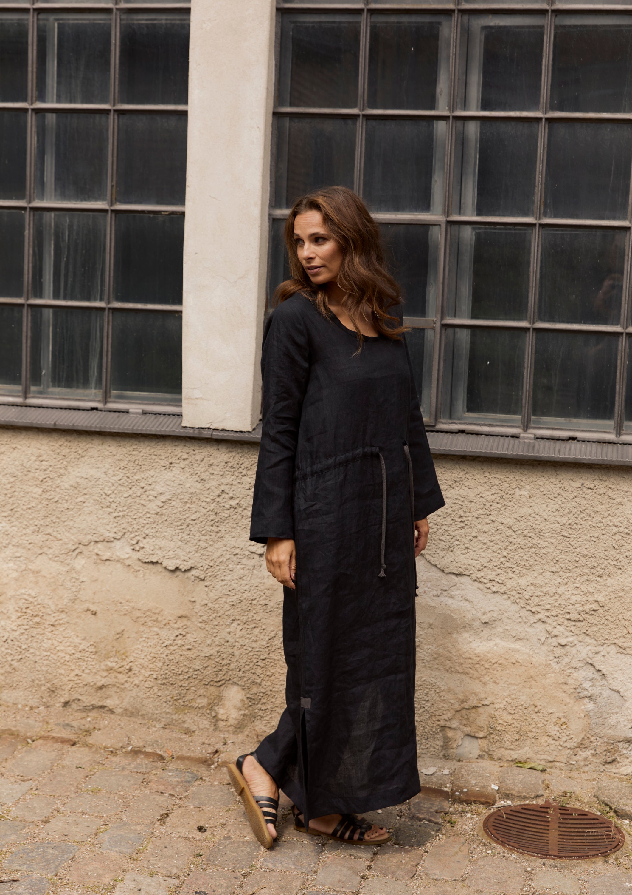 HENRIETTE STEFFENSEN COPENHAGEN MAXI DRESS - 83004 KJOLER BLACK 900