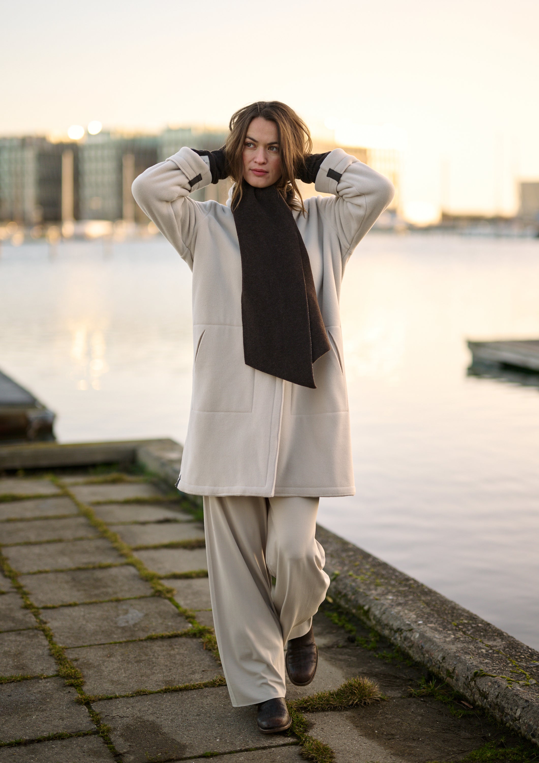 HENRIETTE STEFFENSEN COPENHAGEN MINI SCARF - 5001 SCARFS CHOCOLATE 844