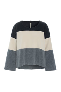 MIX BLOUSE - 1416 - COOL COLORS GREY